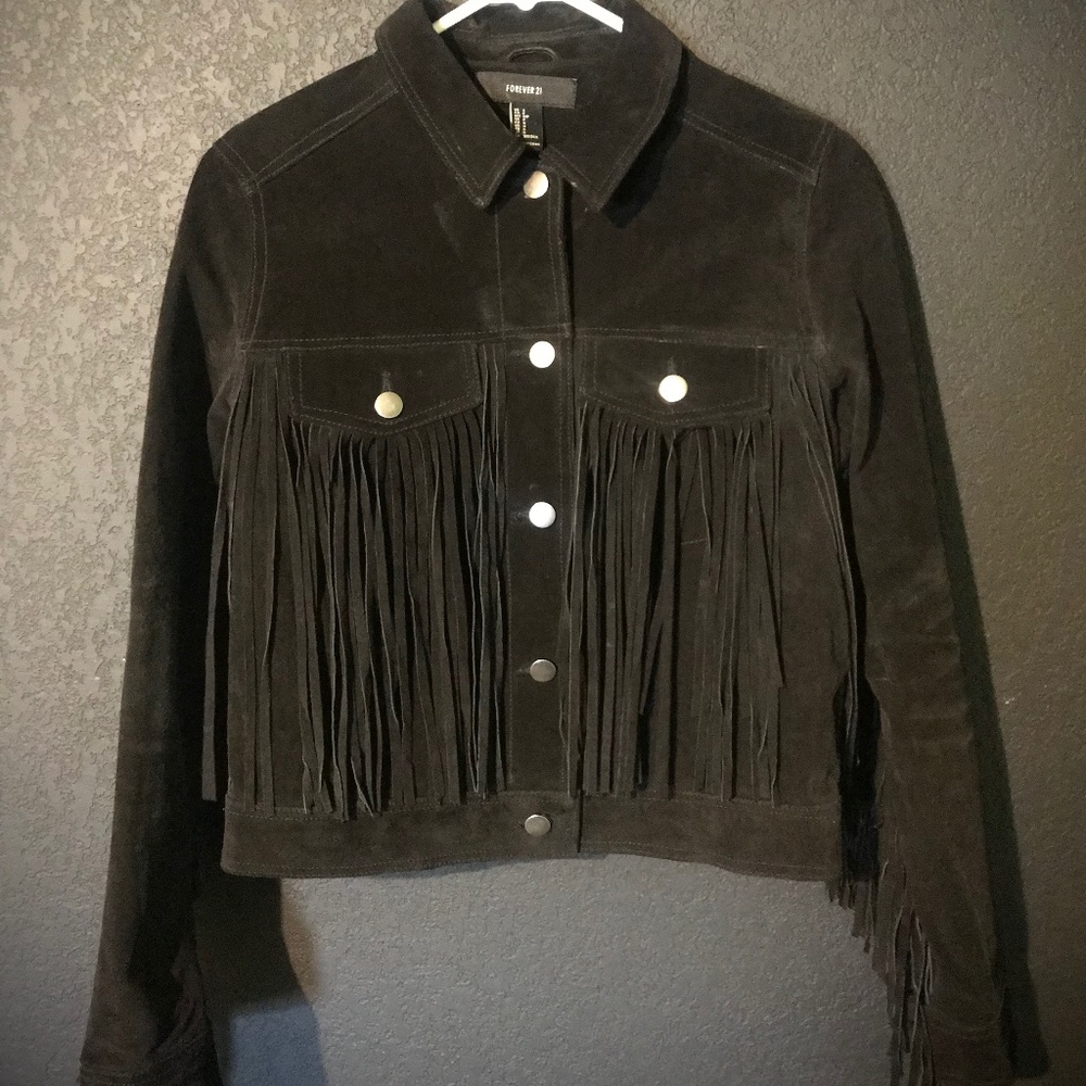Fringe suede jacket
